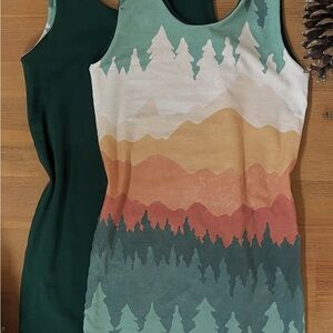 Reversible mountain mini dress